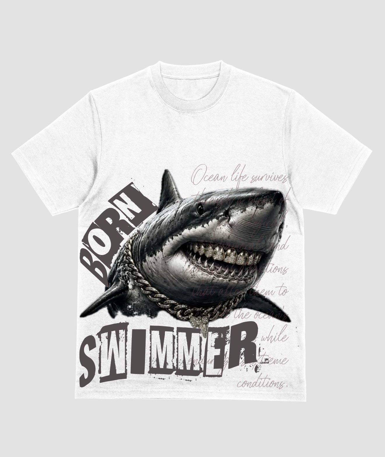 Born to Swim Graphic short sleeve T-shirt