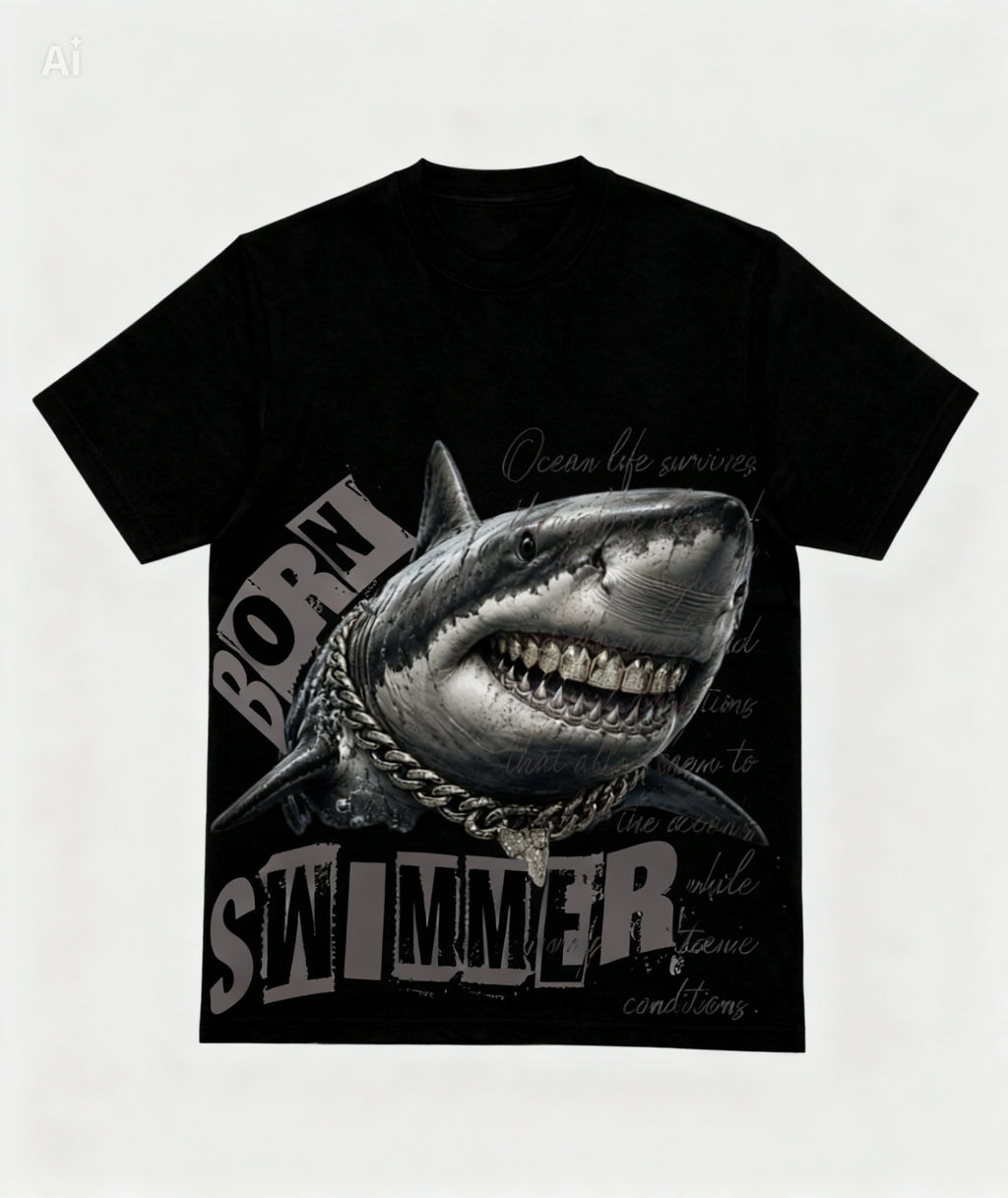 Born to Swim Graphic short sleeve T-shirt