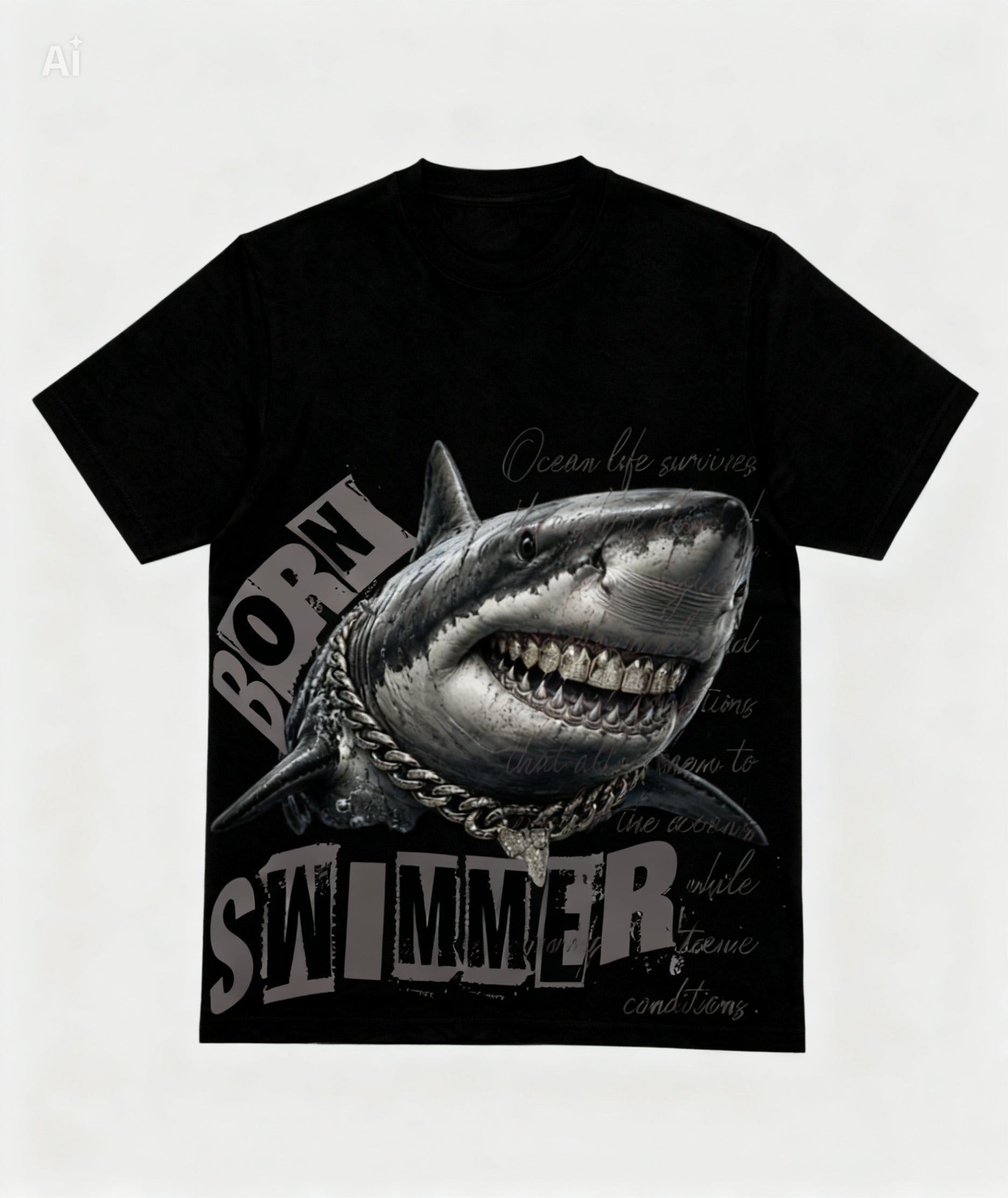 Born to Swim Graphic short sleeve T-shirt